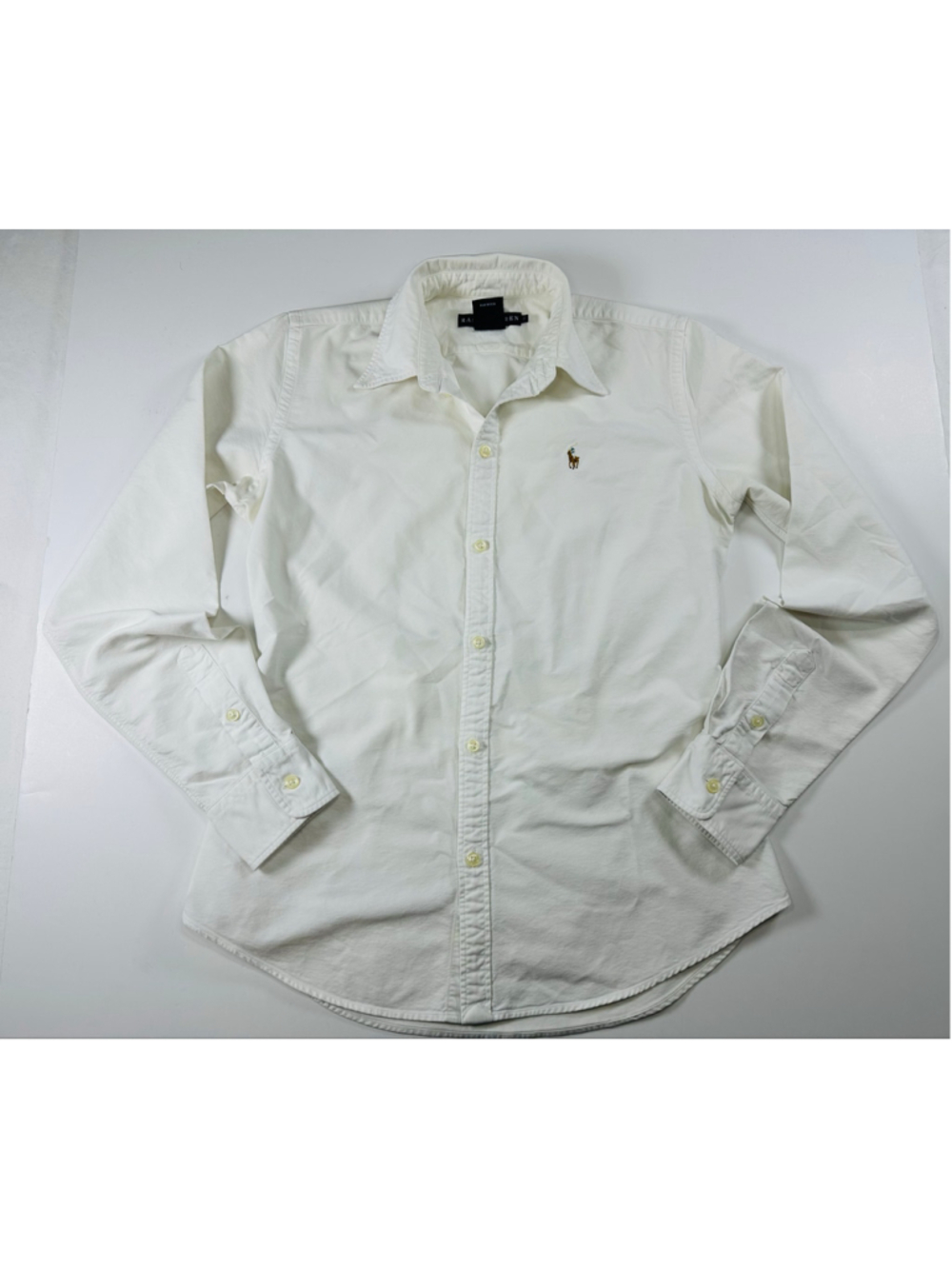 VTG Ralph Lauren Vintage Women’s White Oxford Button Down Shirt Made Hong Kong - Picture 3 of 15